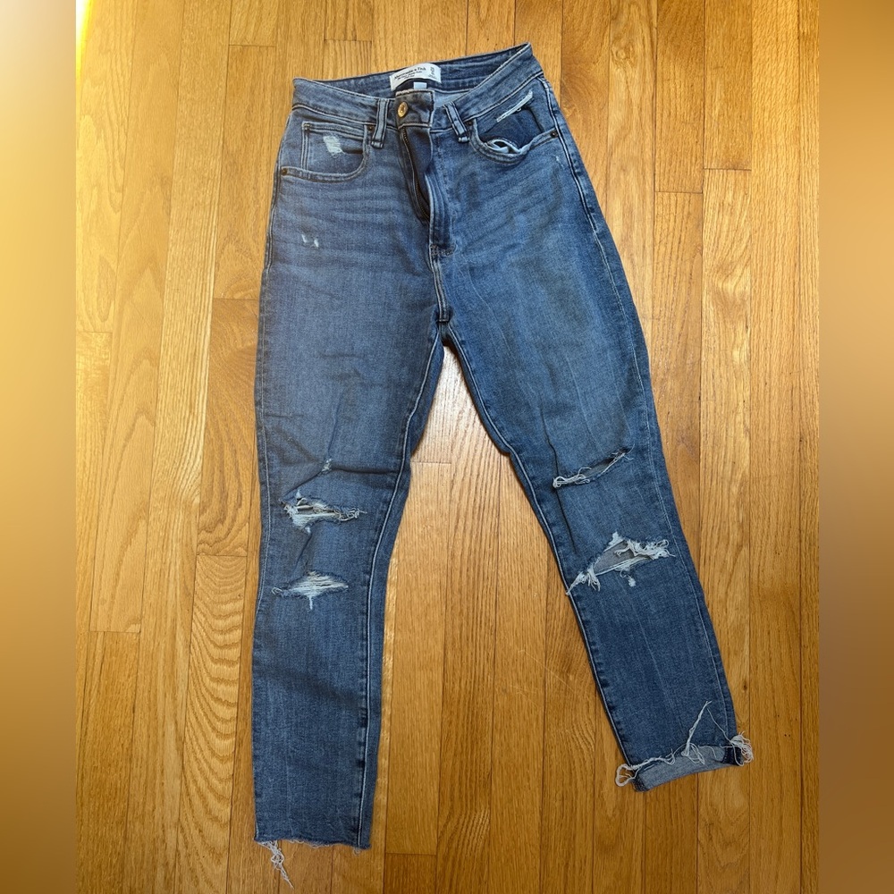 Abercrombie Curve Love High Rise Super Skinny Ankle Jean 0/25 short